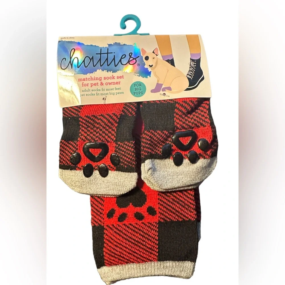 Chatties Matching Sock Set For Pets and Owners For big pups